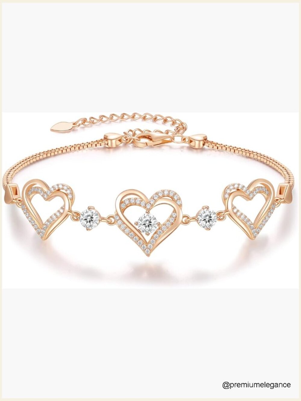Forever Love Heart Charm Link Bracelet - Sterling Silver Birthstone Bracelet